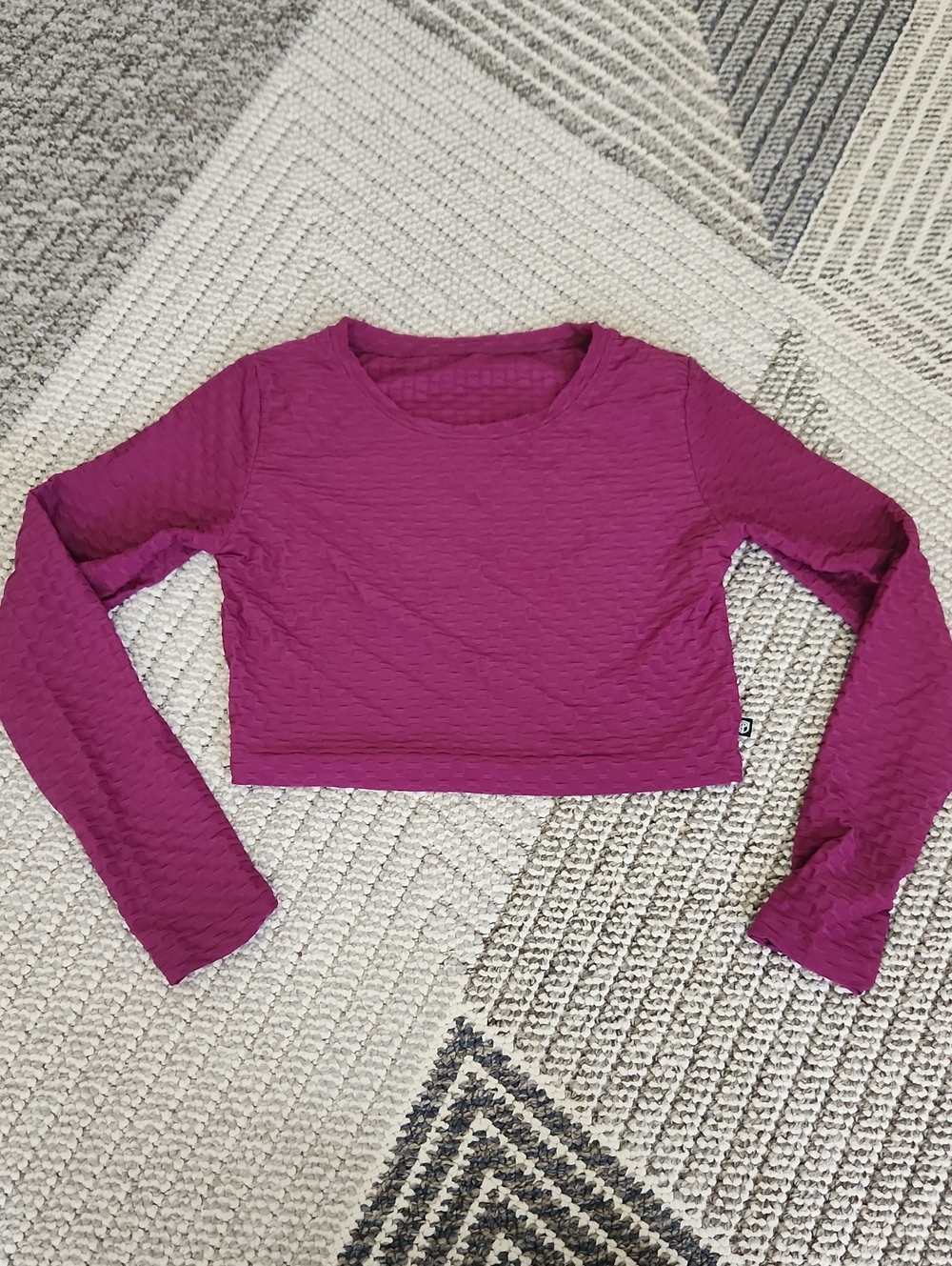 Born Primitive Plum Long-Sleeve Cropped Top
